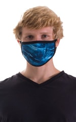 Denim Pockets-Black 2-ply face mask 4