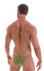 Stuffit Pouch Half Back Tanning Swimsuit in ThinSKINZ Sage, Rear View