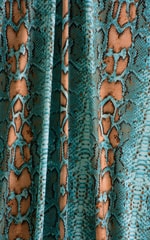Semi Sheer Super ThinSKINZ Aqua Snakeskin Fabric