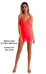 Micro Mini Club Party Dress in ThinSKINZ Neon Coral 2
