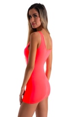 Micro Mini Club Party Dress in ThinSKINZ Neon Coral 3