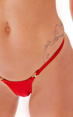 Mini Micro G String Bikini Bottom in Ruby Red 4