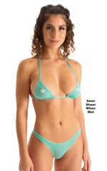 Womens Low Cut Swimsuit Thong Bottom in ThinSKINZ Mint 6